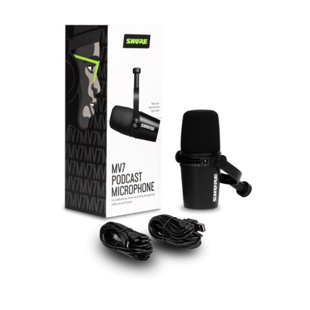 Shure MV7 USB Podcast Microphone - Black